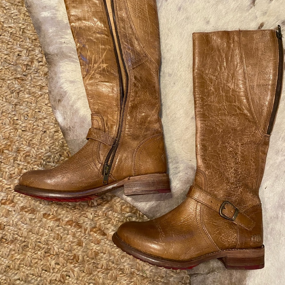 Beautiful BED STU Tan Distressed Leather Women’s Boots - Glaye style